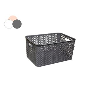 Kosár Szögletes Rattan Hatású 5 Literes 143806934 - Tárolódoboz & kosár