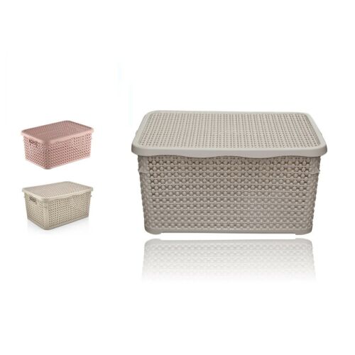 Kosár Szögletes Tetővel Rattan Hatású 10 Literes 143806942