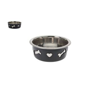 Kutyatál Króm Szilikon Borítással 21*H7cm A12650400 143807041 - Állattartás