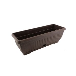 Virágláda+Alátét Mediterrán 50cm Barna 143807114 - Balkonláda