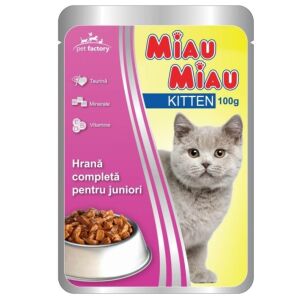 Miau Miau Nedves Macskaeledel 100g, Csirke, Junior