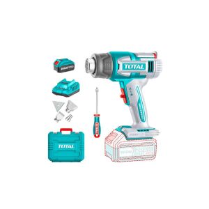 TOTAL Tools Akkus hőlégfúvó 20V/P20S/ INDUSTRIAL (SET Akkumulátor 1x5Ah, Charger, Töltő, Koffer)