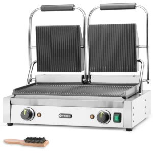 Kontaktgrill dupla hornyokkal 3600W - Hendi 263709 143812164 - Asztali grillsütő