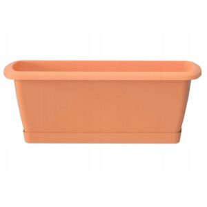 Virágcserép erkélyláda műanyag terrakotta 59x18,4 cm csészealjjal Espana 143813986 - Balkonláda