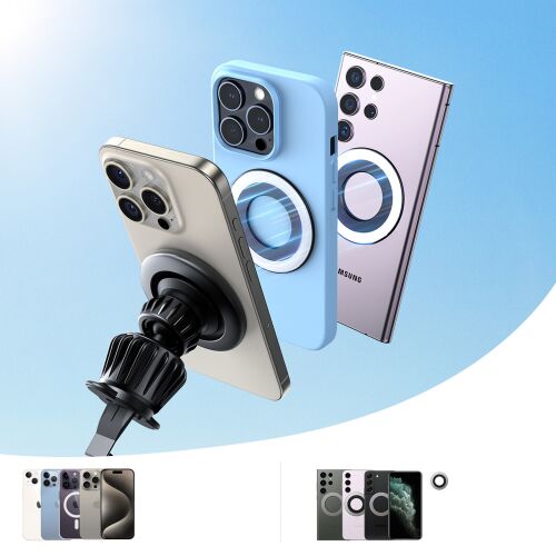 Mágneses telefontartó autóba a szellőzőnyílásba - fekete 143814379