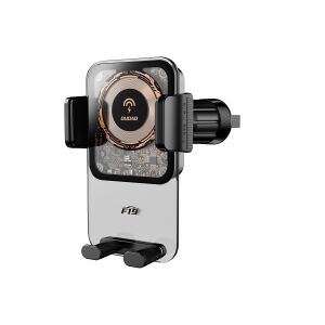 F19 autós telefontartó induktív töltővel 15W fekete 143815558 - Autós pohártartó