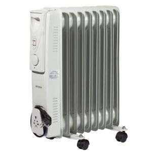 Elektromos olajradiátor, szürke, 9 bordás, kerekeken, 2000W 143816958 - Olajradiátor