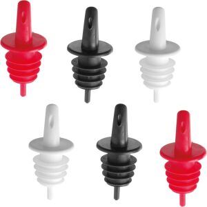 Alkoholos palackokhoz való adagolócsap 3 színű KÉSZLET 6 db-os