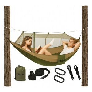 Hamak z moskitierą leżak łóżko turystyczny survivalowy dwuosobowy gadżety 143820947 - Kemping függőágy