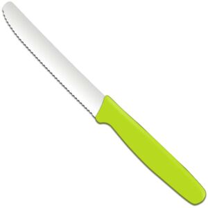 Recézett univerzális kés 112/211 mm - zöld 143821026 - Konyhakés