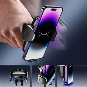 Univerzális mechanikus telefontartó műszerfalra a szélvédőre, fekete 143821307 - Autós pohártartó