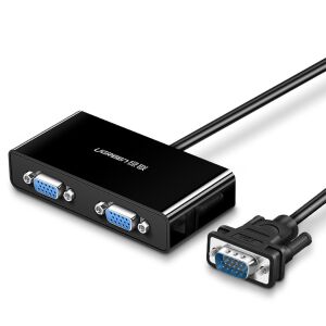 Monitor képernyőelosztó, videó VGA adapter - 2x VGA fekete 143823042 - Kábel & Tartozék