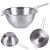 Kollázs a rozsdamentes acél konyhai szűrőről, különböző szögekből