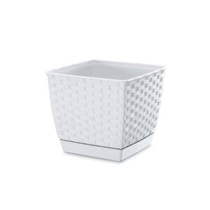 RATOLLA NÉGYZET ALAKÚ VIRÁGCSERÉP - FEHÉR - PP-DRLK220B