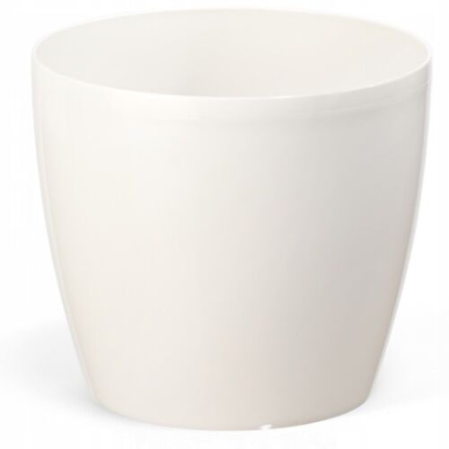 Krém színű műanyag cserép fedővel, 13,5 cm, Magnólia 143826051