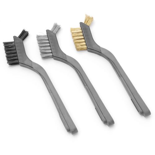 BBQ grillrács tisztító kefe acél nejlon sárgaréz KÉSZLET 3 db-os hossz 178 mm - Hendi 525524 143830098