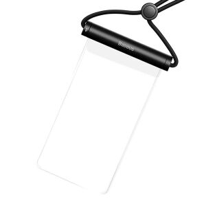 Vízálló tok 7.2"-os telefonhoz hengeres csattal IPX8 AquaGlide - fekete