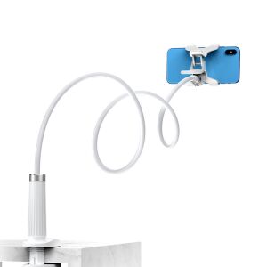 Univerzális tartóállvány telefonhoz, tablethez, háromlábú állványhoz, rugalmas karral, fehér 143831485 - Autós pohártartó