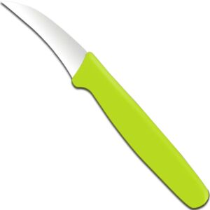 Ívelt pengéjű hámozó kés 158mm - zöld 143833253 - Konyhakés