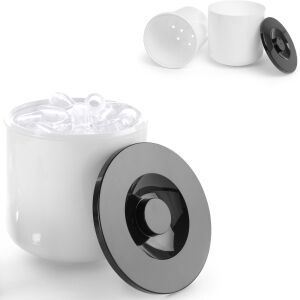 Jégkockatartó fehér, fekete fedéllel, 5 literes