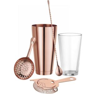 Koktélos csapos kanál, hosszú, 385 x 35 mm, réz