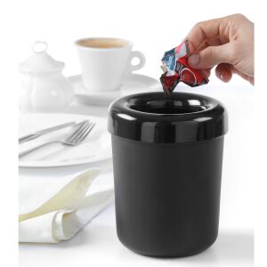 Asztali szemeteslapát vagy evőeszköztartó fekete műanyagból, 130 mm átmérőjű - Hendi 421574 143835812 - Dohányzás kiegészítő