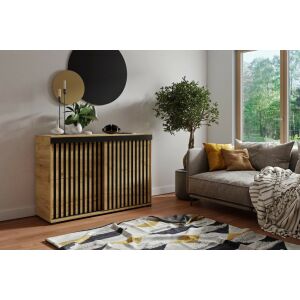 Malani Duplo 120 Tolóajtós Komód 120cm, Arany Tölgy 144683215 - Irodabútor