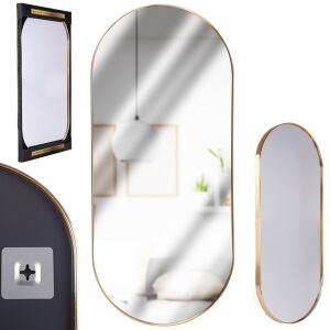 Arany ovális falitükör 72x32 cm