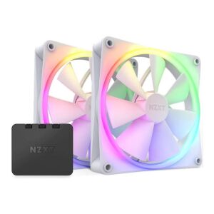 NZXT F140 RGB Core - Twin Pack w/Ctrl - White (RF-C14DF-W1) 143845124 - NZXT