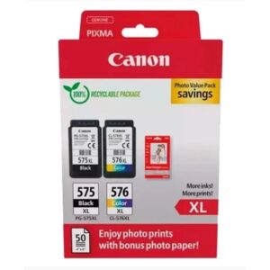 Canon PG575XL+CL576XL+10x15 GP501 Multipack + fotópapír 143849714 - Nyomtató kellék