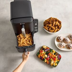 Ninja SL300EU AirFryer Double-Stack Forrólevegős Sütő 7.6L 1700 Watt - Fekete