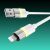 Megvilágított AVAX Glowy Lightning Kábel - Fehér USB-A - iPhone Töltőkábel