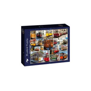 Bluebird 1500 db-os puzzle - Around the World in Trams (91056) 143853422 - Bluebird