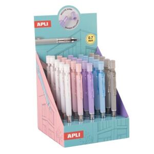 Nyomósirón display, 0,7 mm, hegyezővel,  rázós, APLI, vegyes színekben, 25 db 143855266 - Rotring