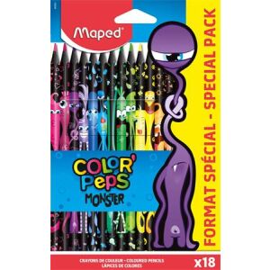 Színes ceruza készlet, háromszögletű, MAPED "Color`Peps Monster" 18 különböző szín 143855278 - Toll & Ceruza