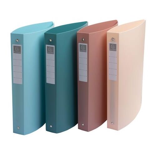Gyűrűs könyv, 4 gyűrű, 30 mm,  A4, EXACOMPTA "Skandi", vegyes színek