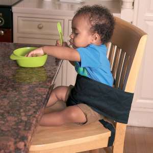 Clippasafe etetőszék pánt, fekete, baba a székben, biztonságos étkezés, utazás, étterem, etetőszék alternatíva - Clippasafe