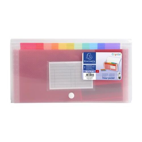 Harmonikamappa, 260x140 mm, PP, 7 rekeszes, EXACOMPTA 143855463