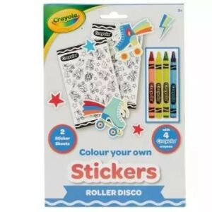 Crayola: Színezhető matricakészlet zsírkrétával - Roller Disco 143855760 - Gyermek & Ifjúsági könyv