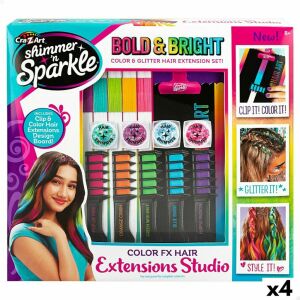 Fodrász Készlet Cra-Z-Art Hajhosszabbító tincsek (4 egység) 143858120 - Hajkréta