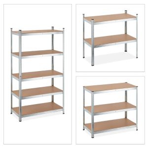 Intenso fém polc- 180 x 160 x 60 cm (5 polc)