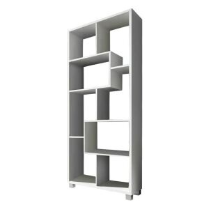 könyvespolc, fehér, ADEN