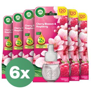 Air Wick Cherry Blossom i Raspberry Wkład do elektrycznego odświeżacza powietrza 6x19ml