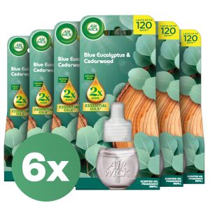 Air Wick Blue Eucalyptus & Cedarwood Punjenje mirisnog ulja, pakiranje od 6 komada - Čišćenje