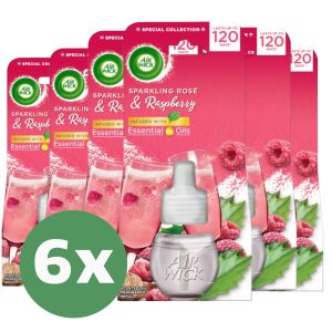Air Wick Rozé Pezsgő és Málna Illóolaj Utántöltő, 6 darabos - Légfrissítő