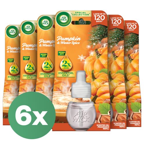Air Wick Pumpkin & Winter Spice punjenje mirisnog ulja, pakiranje od 6 komada