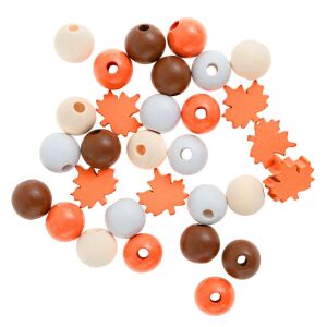 Fa gyöngyök őszies színekben, 16mm, 30 db/csomag 143866073 - Gyöngy & Gyöngyfűző