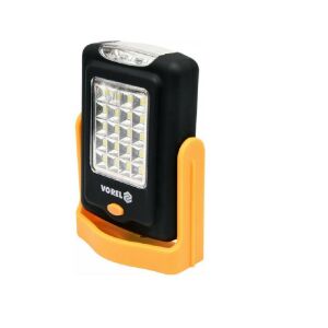 VOREL 20+3 LED elemes lámpa, mágneses, akasztós, 3×AAA, IP20, sárga-fekete 143866236 - Munkalámpa