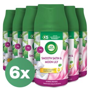 Air Wick Freshmatic Hodvábny Satén a Nočná Ľalia Náplň 6 kusov - Air Wick