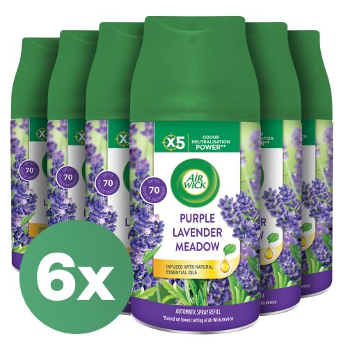 Air Wick Freshmatic Purple Lavender Field Refill for automatic air freshener 6x250ml
